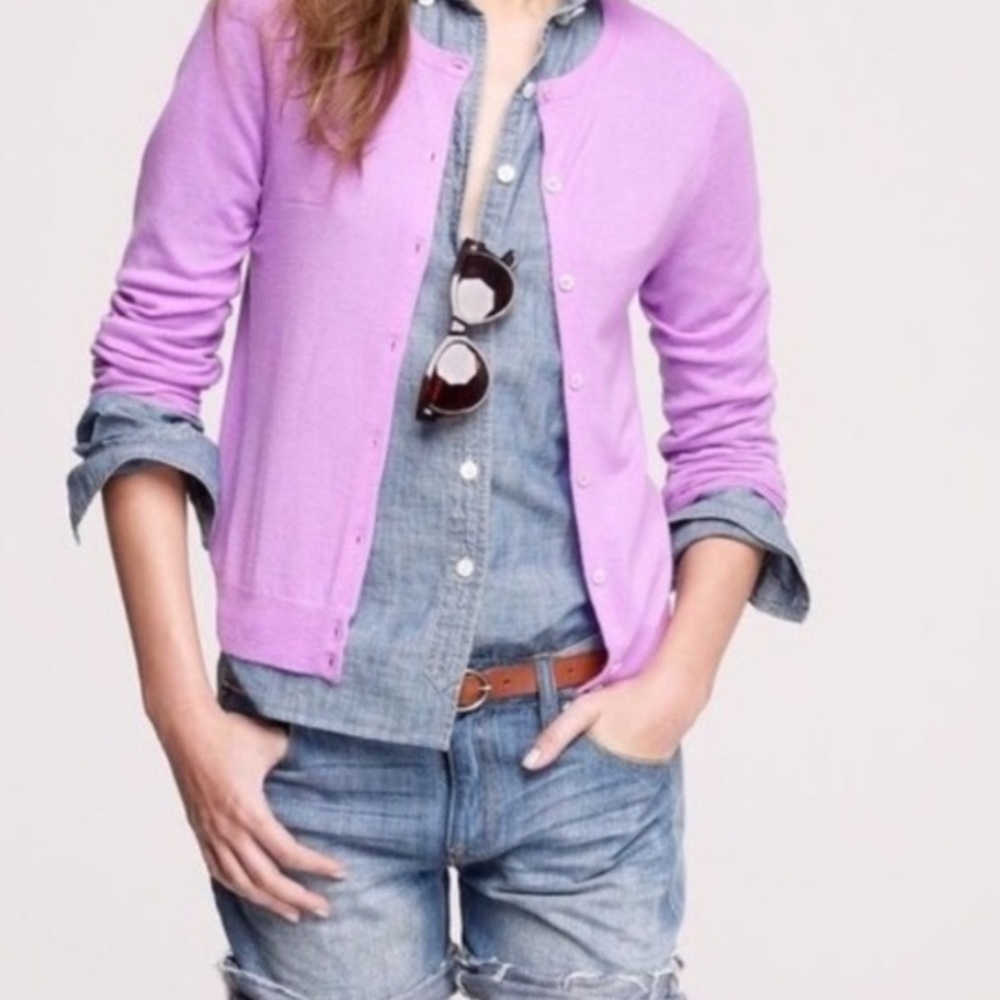 J.Crew Lavender Jackie Cardigan